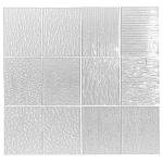 Unicoshape 12 Sheets Stained Glass Pack, 6" X 4" Cathedral Art Mosaic Glass Tiles, Mixed Clear