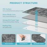 Vamos Tile 100 Pieces Peel and Stick Backsplash Tiles, 3" x 6" PVC Subway Tile, Black Slate Stick on Backsplash Tiles for Kitchen/Bathroom/Fireplace/Laundry/Camper