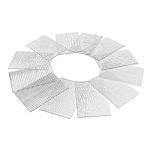 Unicoshape 12 Sheets Stained Glass Pack, 6" X 4" Cathedral Art Mosaic Glass Tiles, Mixed Clear