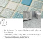 Tenedos TPLD-BL-TXRD Retro Celeste Blue White Porcelain 1x1 Floor Wall Pool Mosaic Tile Backsplash Glossy Textured Rounded for Kitchen, Bathroom Shower, Accent Decor, Fireplace (10)