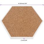 JOIKIT 30 Pack 4 Inch Ceramic Tiles for Crafts Coasters, Hexagon Unglazed Ceramic Tiles with Cork Backing Pads, Use with Alcohol Ink or Acrylic Pouring, Make Your Own Coasters