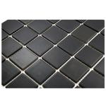 Tenedos Porcelain Premium Quality 2x2 Square Matte Mosaic Floor Wall Tile for Bathroom Shower, Kitchen Backsplash, Accent Decor on 12x12 Sheet (1 Sheet) (Black)