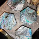JOIKIT 30 Pack 4 Inch Ceramic Tiles for Crafts Coasters, Hexagon Unglazed Ceramic Tiles with Cork Backing Pads, Use with Alcohol Ink or Acrylic Pouring, Make Your Own Coasters