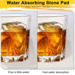 Fesorsi 12 Pcs Square Ceramic Tiles for Crafts, Ceramic Tiles 4x4 Inches with Iron Storage Shelf and Cork Backing Pads, Unglazed Ceramic Tile for Painting, Alcohol Ink, Acrylic Pouring