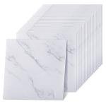 Spiareal 100Pcs Self Adhesive Peel and Stick Floor Tile 12 x 12 Inch Waterproof Vinyl Flooring Tile Sticker for Kitchen Bedroom Basement Bathroom(Marble Style)