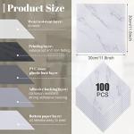 Spiareal 100Pcs Self Adhesive Peel and Stick Floor Tile 12 x 12 Inch Waterproof Vinyl Flooring Tile Sticker for Kitchen Bedroom Basement Bathroom(Marble Style)