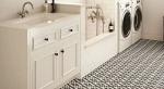 Tenedos Penny Round Mix Matte White with Gray or Black Selection Porcelain Mosaic Tile for Floor and Wall Bathroom and Kitchen Backsplash (Box of 20 Sheets) (Black and White)