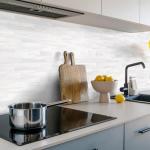 STICKGOO 10-Sheet Subway Tile Peel and Stick Backsplash, Star White Marble Look Dolomite Kitchen Backsplash Wall Tile, PVC Stick on Backsplash for Kitchen