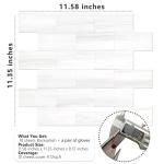 STICKGOO 10-Sheet Subway Tile Peel and Stick Backsplash, Star White Marble Look Dolomite Kitchen Backsplash Wall Tile, PVC Stick on Backsplash for Kitchen
