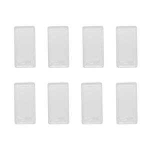 16pcs 24x47mm Rectangle Flat Back Clear Glass Tile Dome Cabochons for Photo Pendant Jewelry Making