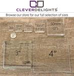 CleverDelights 2" (50mm) Square Glass Tiles - 5 Pack