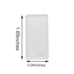 16pcs 24x47mm Rectangle Flat Back Clear Glass Tile Dome Cabochons for Photo Pendant Jewelry Making