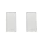 16pcs 24x47mm Rectangle Flat Back Clear Glass Tile Dome Cabochons for Photo Pendant Jewelry Making