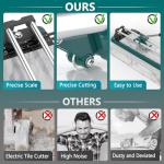 Seeutek Manual Tile Cutter, 17 inch Professional Porcelain Ceramic Tile Cutter, Double Rails Design Tile Cutter Tool with Tungsten Carbide Cutting Wheel