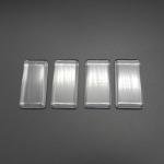 16pcs 24x47mm Rectangle Flat Back Clear Glass Tile Dome Cabochons for Photo Pendant Jewelry Making