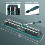 Seeutek Manual Tile Cutter, 17 inch Professional Porcelain Ceramic Tile Cutter, Double Rails Design Tile Cutter Tool with Tungsten Carbide Cutting Wheel