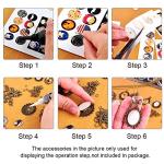 PandaHall Elite 60 Pcs Half Round Flat Back Clear Glass Dome Tile Cabochon 10 Styles for Photo Pendant Craft Jewelry Making