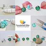 PandaHall Elite 60 Pcs Half Round Flat Back Clear Glass Dome Tile Cabochon 10 Styles for Photo Pendant Craft Jewelry Making