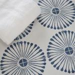 INNO STICKERS 16-Sheet Peel and Stick Floor and Wall Tile, 9" x 9" Blue Stone Composite Self Adhesive Vinyl Flooring, Patterned Flower Groutble Backsplash Tile for Kitchen Bathroom Shower