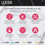 Lucida Surfaces Luxury Vinyl Flooring Tiles | Glue-Down Adhesive Flooring for DIY Installation | GlueCore+ | Single Sample Tile | Riverock