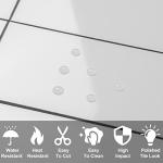 AULIGET 3" x 6" Subway Tile Peel and Stick Backsplash, Thick PVC Stick on Wall Tiles for Backsplash Kitchen, Bathroom, Laundry Room, Camper, Fireplace (100, Polished White Tile Look)
