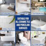 Tile Repair Kit, Ceramic Tile Chip Repair Kit(White), Floor Cracked Tile Repair Filler - Quickly Fix Tile Chips, Cracks with Super Strong Adhesion for Porcelain, Ceramic, Acrylic, Fiberglass, Enamel