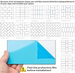 AULIGET 3" x 6" Subway Tile Peel and Stick Backsplash, Thick PVC Stick on Wall Tiles for Backsplash Kitchen, Bathroom, Laundry Room, Camper, Fireplace (100, Polished White Tile Look)