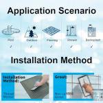 20 PCS Porcelain Swimming Pool Waterline Tile, 6" x 6" Blue Glazed Tile for Pool Floor Kitchen Backsplash Bathroom (5 Sq.Ft)