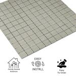 Tenedos HTC175 Aqua Celeste Glossy Blue Green 1x1 Porcelain Mosaic Tile – Elegant Sheet for Bathroom Walls, Kitchen Backsplashes, Shower & Pool Use (1 Sheet)