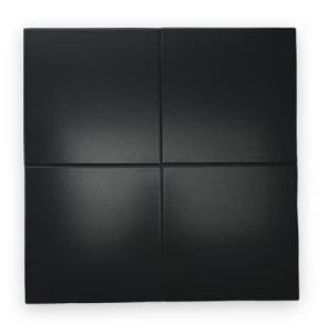 Tenedos 8x8 Matte Black Porcelain Tile for Floor and Wall Use – Box of 4 Tiles Covering 1.7 Sqft – Ideal for Bathroom Walls, Kitchen Backsplash, and Accent Areas