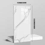 10pcs Marble Peel and Stick Waterproof Wall Panels,Heat-Resistant Backsplash Tile, 23.6"x11.8" PVC Foam Wall Sticker for Kitchen,Living Rooms,Bedrooms TV Walls,White Gray Slightly beige(Not Real Tile)