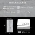 Allure 12" x 24" x 6.5mm, 12mil Luxury Vinyl Tile Flooring, Europa Brulee Marble Look, Embossed, Waterproof, 1 Box, 12 Tiles/Box, 23.82 sqft/Box