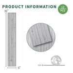 18 Sq. Ft Floor Tiles Peel and Stick Vinyl Floor 36 x 6 inch Luxury Self Adhesive Waterproof Flooring Planks DIY for Kitchen, Living Room, Shops, RV, Wood Look Plank, 12-Pack, Nature Gray