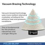 Diamond Beveling Chamfer Bit 2" (50mm) Porcelain Ceramic Tile Cutter with Core Drill Bit Hex Shank Adapter for Diamond Hole Saw Enlarging Trimming Polishing Shaping Existing Holes