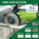 KURSTOL Diamond Cutting Disc - 4.5"/115mm Dual-Purpose Tile Diamond Saw Blade,Angle Grinder Blade Arbor 7/8"-5/8" for Cutting and Grinding Ceramic Tiles,Porcelain,Granite,Marble