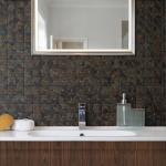 DICOFUN Peel and Stick Wall Backsplash, Stick on Tiles Backsplash for Kitchen and Bathroom (10, Rust Slate Mixed Glass)