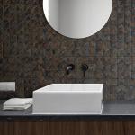 DICOFUN Peel and Stick Wall Backsplash, Stick on Tiles Backsplash for Kitchen and Bathroom (10, Rust Slate Mixed Glass)