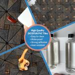 DICOFUN Peel and Stick Wall Backsplash, Stick on Tiles Backsplash for Kitchen and Bathroom (10, Rust Slate Mixed Glass)