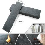 AULIGET 40-Piece Black Slate Peel and Stick Backsplash Wall Tiles, 3" x 12" PVC Faux Stone Stick on Tiles for Backsplash Kitchen, Bathroom, Laundry Room, Camper, Fireplace