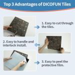 DICOFUN Peel and Stick Wall Backsplash, Stick on Tiles Backsplash for Kitchen and Bathroom (10, Rust Slate Mixed Glass)