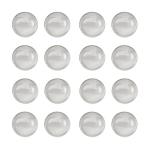 Tutuxio 100pcs 25mm Glass Dome Cabochons Clear Round Tiles, Transparent Half Round Flat Back Non-calibrated for DIY Crafts, Necklace Pendant, Jewelry Making