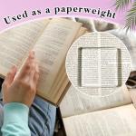 Seajan 2 Pcs Glass Paperweight Office Clear Glass Tiles Paperweight Decorative Block for Home Decor Crafts Projects Ornaments Book Daily Office Gifts(Square)