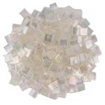 Samjobroad Transparent Glass Mosaic Tiles for Crafts – 0.66lb Iridescent Mosaic Pieces, Square Stained Glass Tiles (0.59 Inch) for Candle Holders, Trays, Coasters & Home Décor