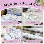 Lainballow 2 Pack Rectangular Glass Paperweight, Paperweight Decorative Blocks, Clear Glass Tiles for Crafts, Home Decoration, Ornaments Book, Maps