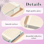 Seajan 2 Pcs Glass Paperweight Office Clear Glass Tiles Paperweight Decorative Block for Home Decor Crafts Projects Ornaments Book Daily Office Gifts(Square)