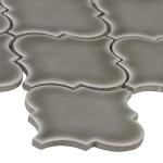 MSI Glazed Arabesque Ceramic Wall Tile for Bathroom, Kitchen Backsplash, Shower Wall Tile, and Accent Wall Tile 10.83 in. x 15.5 in. Mesh-Mounted Mosaic Tile, Dove Gray (11.7 sq.ft./case)