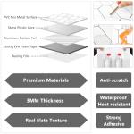 Vamos Tile Long Hexagon Peel and Stick Backsplash Tile - 10 Sheets Stick on Backsplash for Kitchen and Bathroom 12.4 x 12 Inch White Marble Look PVC Self Adhesive Mosaic Wall Tiles