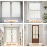DKTIE Geometric Art Stained Glass Window Film Bathroom Window Privacy Film Frosted Glass Static Clings Non Adhesive with Installation Tools, Modern Home Improvement Style (S120, 17.7'' x 78.7'')
