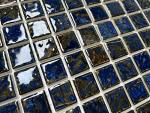 Tenedos Storm Blue Square Wavy Porcelain Mosaic Tile for Kitchen Backsplash, Pool Tile, Bathroom Wall, Accent Wall (Box of 10 Sheets - 10.60 Square feet) (1 X 1)