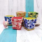 200g Ceramic Mosaic Tiles for Crafts,Irregular Stained Ceramic 0.2"x0.8" Porcelain Mosaic Tiles for Home Decoration (Panchromatic)